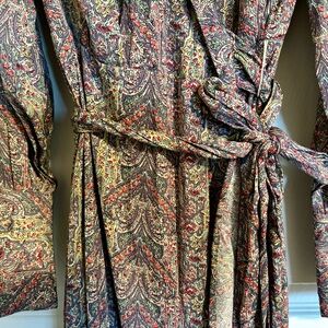 Banana Republic silk wrap dress. Paisley. With tags